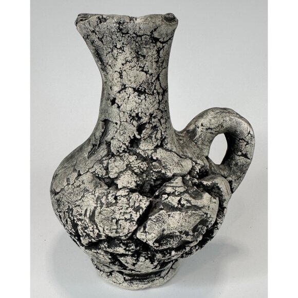 Stan Langtwait Mt‎ St Helen’s Volcanic Ash Sculpted Pottery Brutalist VTG Signed - Picture 1 of 10